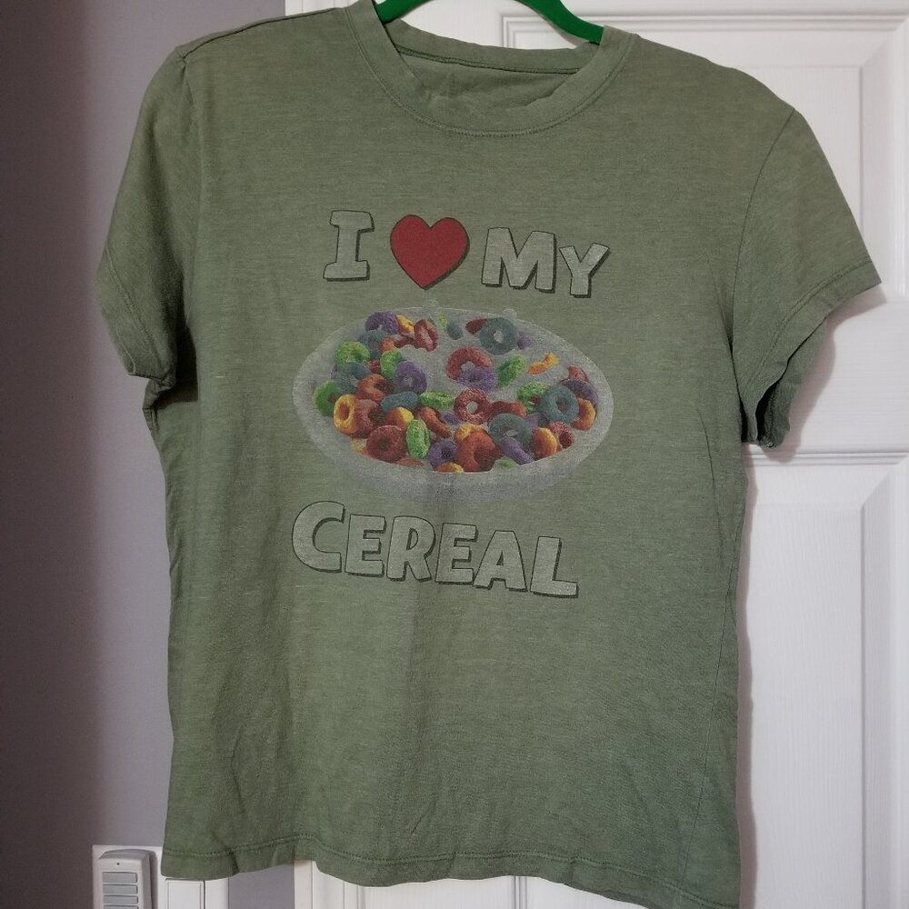 "I <3 My Cereal" Green Tee